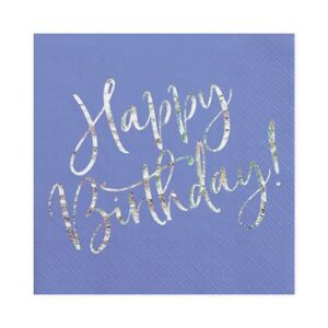 Obrúsky Happy Birthday! tmavo modré 20 ks ALBI