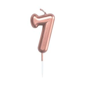 Sviečka tortová rose gold 5 cm číslo 7 ALBI