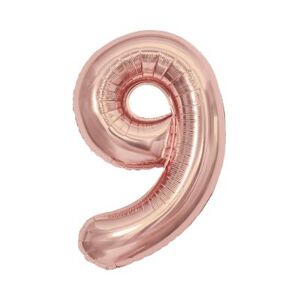Balónik fóliový 85 cm rose gold číslo 9 ALBI