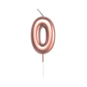 Sviečka tortová rose gold 5 cm číslo 0 ALBI