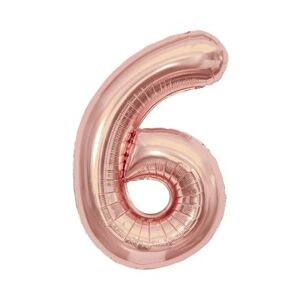 Balónik fóliový 85 cm rose gold číslo 6 ALBI