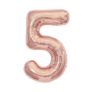 Balónik fóliový 85 cm rose gold číslo 5 ALBI