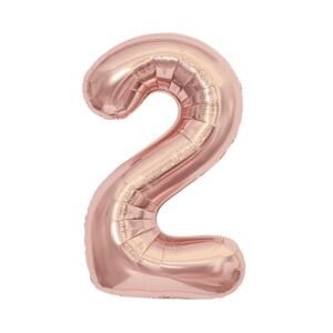 Balónik fóliový 85 cm rose gold číslo 2 ALBI