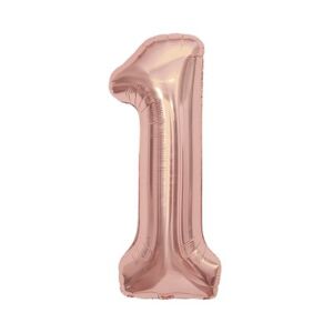 Balónik fóliový 85 cm rose gold číslo 1 ALBI