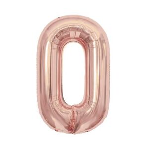 Balónik fóliový 85 cm rose gold číslo 0 ALBI
