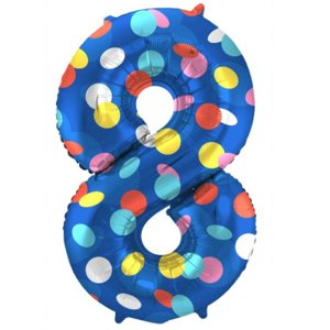 Balónik farebné bodky číslo 8 ALBI