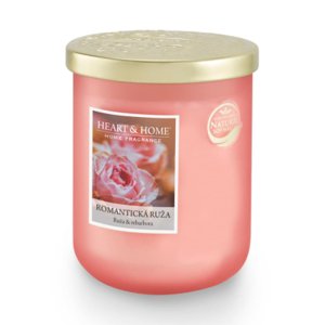 Romantická ruža - veľká sviečka Heart & Home