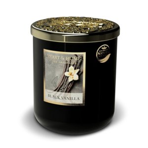 Čierna vanilka - veľká sviečka Heart & Home