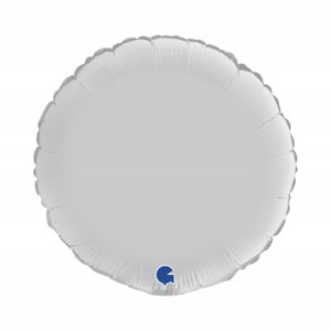 Fóliový balónik biely kruh 46cm ALBI