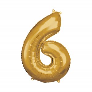 Fóliový balónik zlato č.6 ALBI