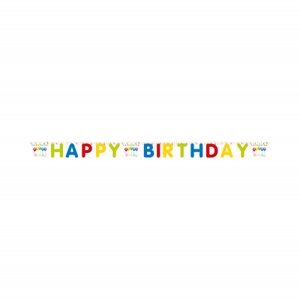 Banner Happy Birthday balóny farebné 2 m ALBI