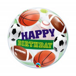 Balónik bublina Happy Birthday šport ALBI