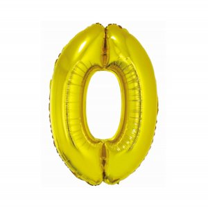 Fóliový balónik 76 cm zlatý číslo 0 ALBI
