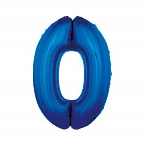 Fóliový balónik 92 cm modrý číslo 0 ALBI