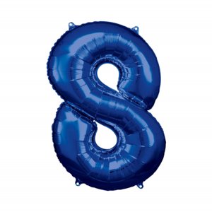 Balónik fóliový číslo 88 cm modrá 8 ALBI