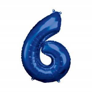 Balónik fóliový číslo 88 cm modrá 6 ALBI