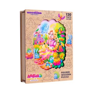 Drevené farebné puzzle - Amélia Princezná Mágie Puzzler