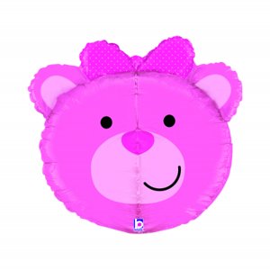 Fóliový balón ružový medvedia hlava ALBI
