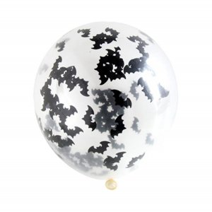 Balóniky latexové s konfetami netopiere 4 ks ALBI