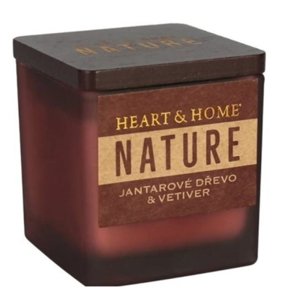 Jantarové drevo & vetiver - malá sviečka NATURE Heart & Home
