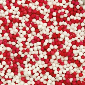 Decora Cukrové guličky - Červeno/biele 100 g