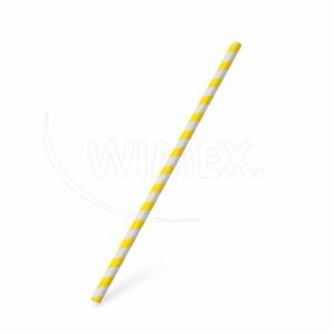 WIMEX s.r.o. Slamka papierová Špirála žltá `JUMBO` Ø8mm x 25cm [100 ks]