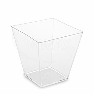 WIMEX s.r.o. Fingerfood pohárik (PS) hranatý číry 72 x 72 x 72 mm 230ml [20 ks]