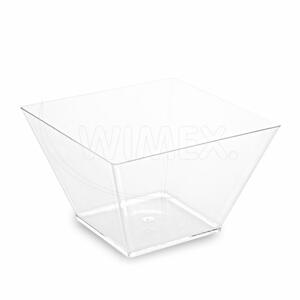 WIMEX s.r.o. Fingerfood pohárik (PS) hranatý číry 110 x 110 x 70 mm 500ml [20 ks]