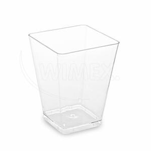 WIMEX s.r.o. Fingerfood pohárik (PS) hranatý číry 58 x 58 x 76 mm 160ml [20 ks]