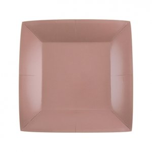 Santex Papierové taniere štvorcové - jednofarebné 18 x 18 cm Farba: ružovo-zlatá