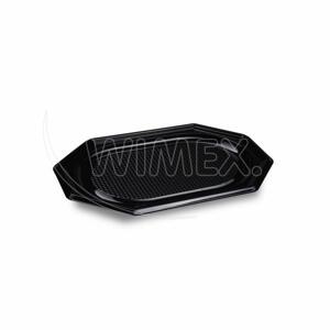 WIMEX s.r.o. Podnos (rPET) oválny čierný 35 x 24,7 cm [10 ks]