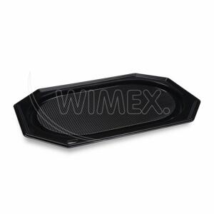 WIMEX s.r.o. Podnos (rPET) oválny čierný 54 x 36 cm [10 ks]