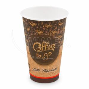 WIMEX s.r.o. Papierový pohár "Coffee to go" Ø90mm 510ml `XL: 0,4L/16oz` [50 ks]