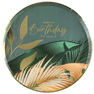 Santex Papierové taniere - Birthday Jungle 22,5 cm