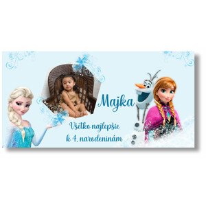 Personal Narodeninový banner s fotkou - Frozen Elza Rozmer banner: 130 x 260 cm