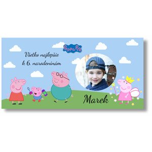 Personal Narodeninový banner s fotkou - Peppa Pig Rozmer banner: 130 x 65 cm