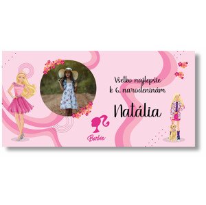 Personal Narodeninový banner s fotkou - Barbie Rozmer banner: 130 x 260 cm