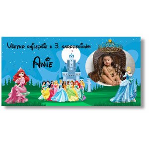 Personal Narodeninový banner s fotkou - Disney Princess Rozmer banner: 130 x 260 cm