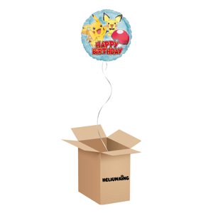 HeliumKing Balónový box - Happy birthday Pokémon 43 cm