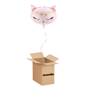 HeliumKing Balónový box - Ružová mačka 48 x 36 cm