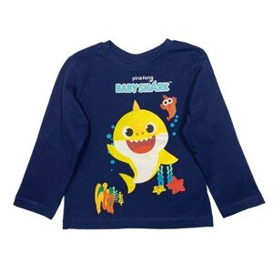 EPlus Chlapčenské tričko s dlhým rukávom - Baby Shark modré Veľkosť - deti: 116