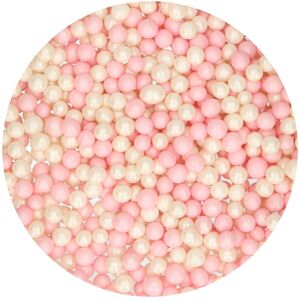 Funcakes Cukrové guličky Soft Pearls - Biele/Ružové 60 g