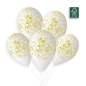 Gemar Balón biely - Zlatý mramor 33 cm