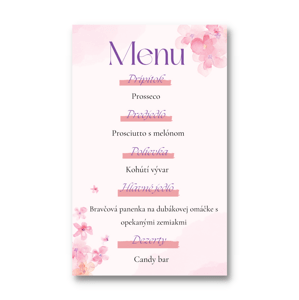 Personal Menu - Ružové kvetiny Počet kusov: od 1 ks do 10 ks
