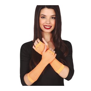 Guirca Dámske dierkované rukavice - oranžové