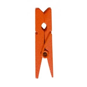 Santex Drevené štipce - jednofarebné 24 ks Farba: oranžová