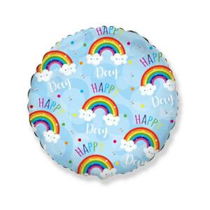 Flexmetal Fóliový balón - Happy Day, modré 48 cm