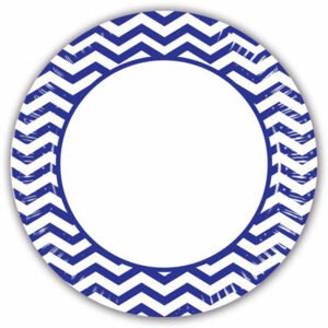 Procos Pruhované taniere - modré 8 ks