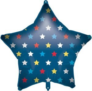 Procos Fóliový balón modrá hviezda - Farebné hviezdičky 46 cm
