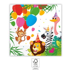 Procos Servítky - Jungle Party 33 x 33 cm 20 ks